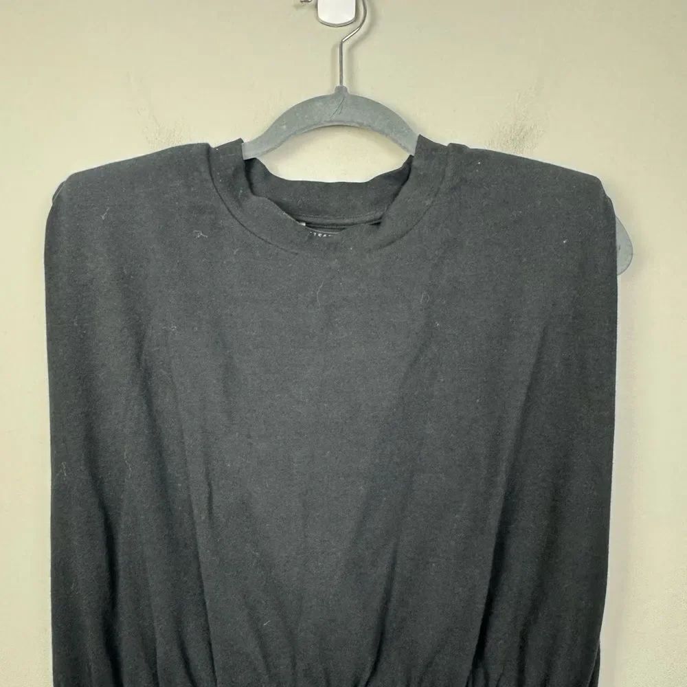 ALL SAINTS | NEW Mika Black Structured Shoulder Sleeveless Dress Women’s Size L - Picture 4 of 12